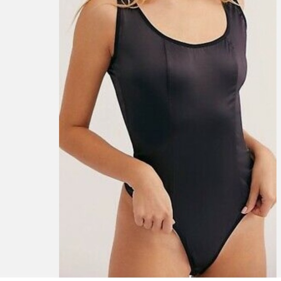 Free People Tops - NWT FREE PEOPLE HIGH CONTRAST BODYSUIT IN BLACK SIZE MEDIUM